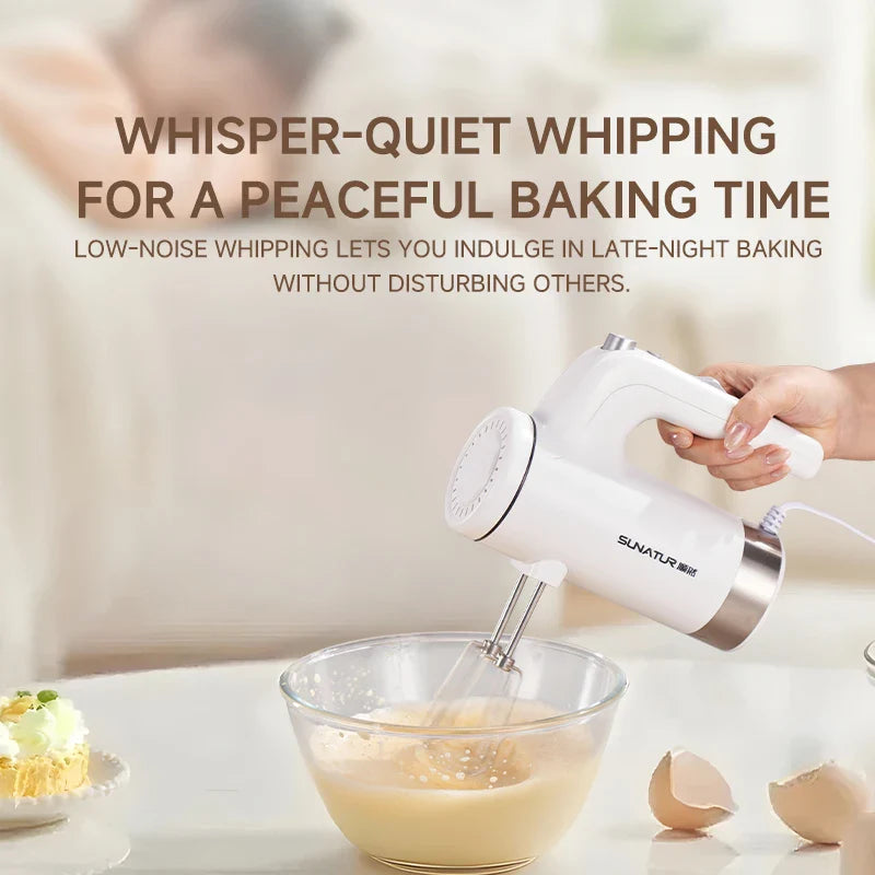 SUNATUR 350W Electric Hand Mixer Handheld Egg Beater Cream Whisk for Home Baking & Commercial Use Ph