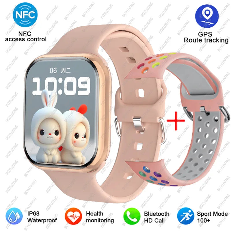 2025 AMOLED 2.05" HD Screen Smart Watch Women Series 8 Custom Dial 500+ Wireless Charging Men Smartwatch NFC GPS Tracker Watch 9