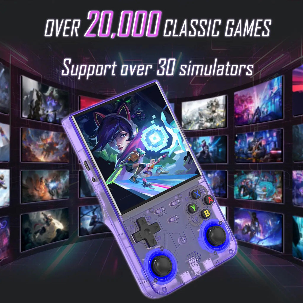 R36 Ultra Retro Handheld Game Console Linux System 4.0-inch IPS HD 4K With 64G 20000 Games Portable Pocket Game Console