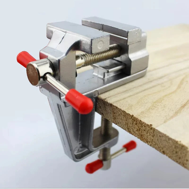 Mini Bench Vise Muliti-Funcational 3.5&quot Aluminum Miniature Small Jewelers Hobby Clamp On Table Flat Pliers Tool Vice
