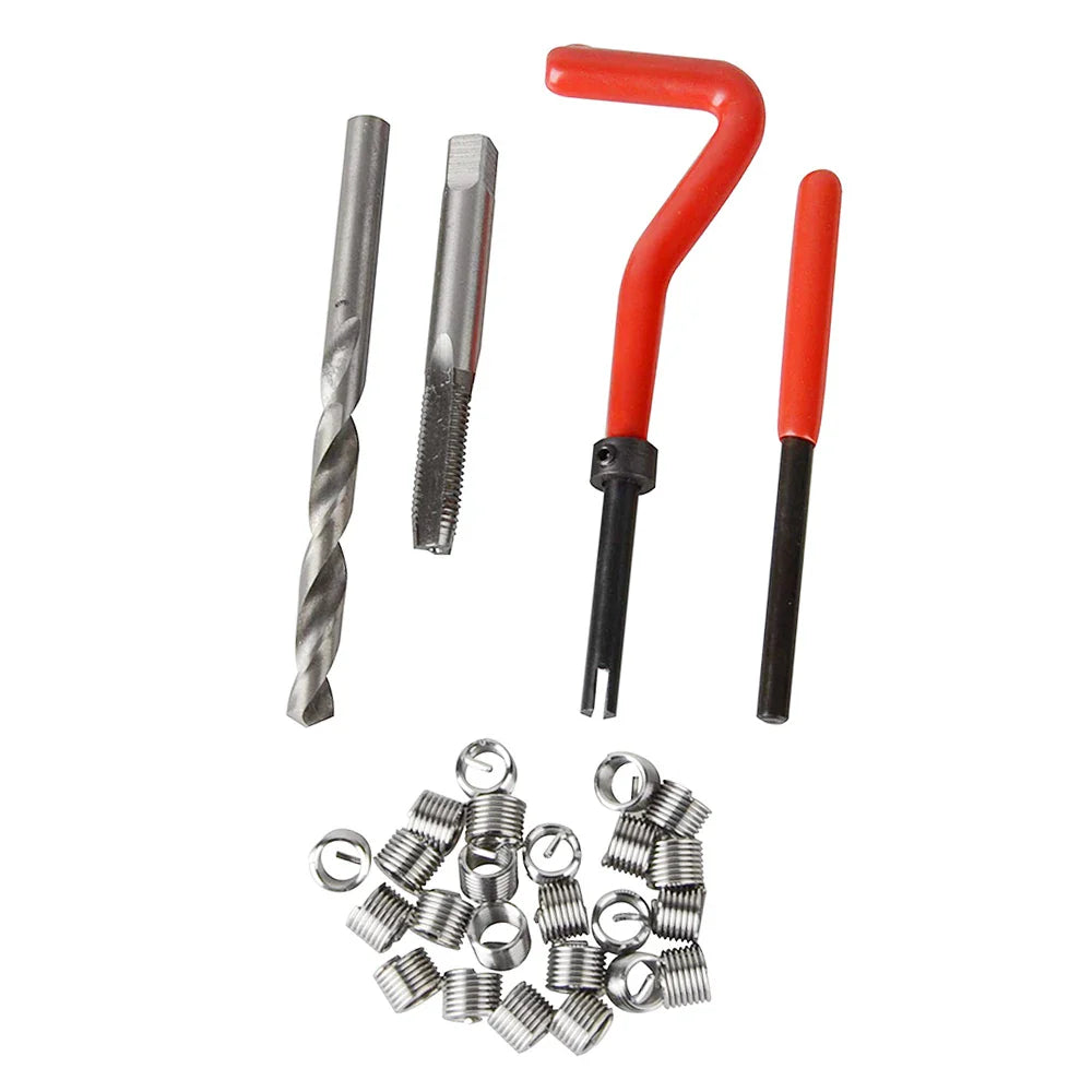 30Pcs Metric Thread Repair Insert Kit M3 M4 M7 M9 M11 Helicoil Car Pro Coil Tool 304 Stainless Steel Auto Repair Tool Bag