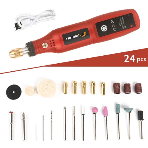 3.7V Mini Cordless Rotary Tools Electric Drill Woodworking Electric Engraving Pen for Jade Jewelry Wood Carving Nail Art