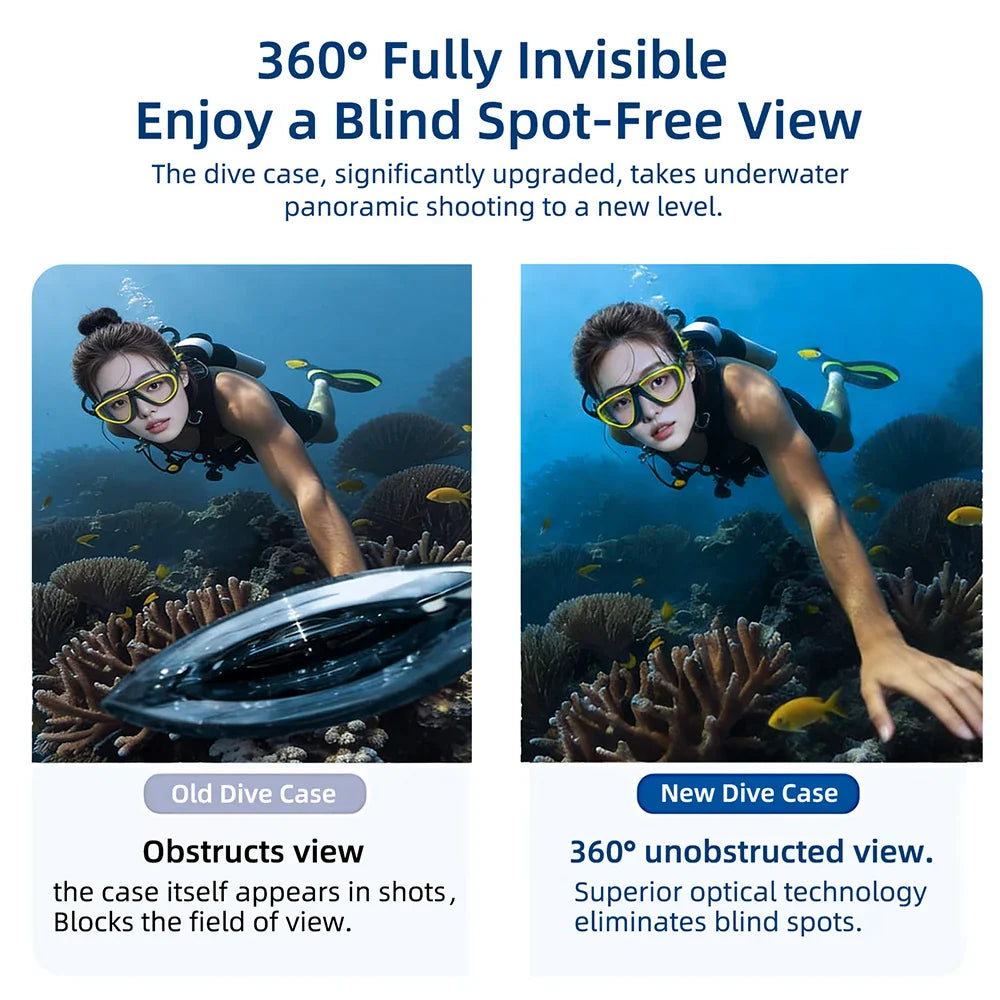 Seafrogs 50meter waterproof camera housing for Insta 360 X5