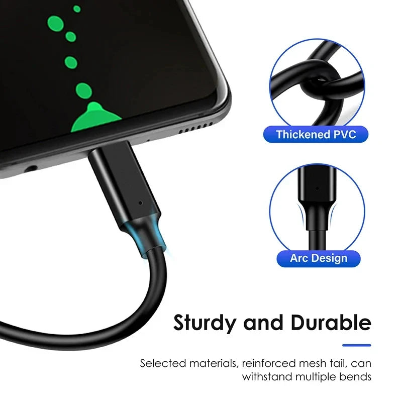 USB 3.2 10Gbps Type C Cable USB A to Type-C 3.2 Gen2 Cable Data Transfer USB C SSD Hard Disk Cable 3A 60W QC 3.0 Fast Charging