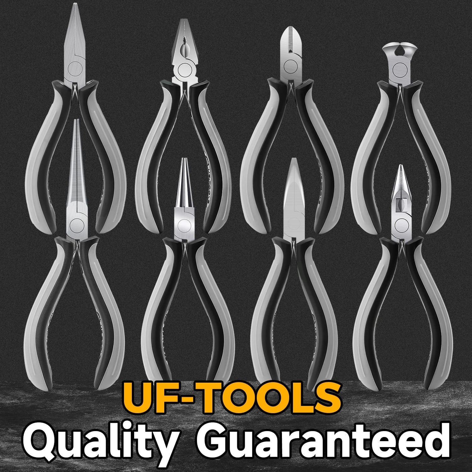 Pliers Tool Set Mini Pliers Repair Tool Bag Long Nose Flat Nose Bent Nose Combination Pliers Universal Remover Tool 8-Piece Set