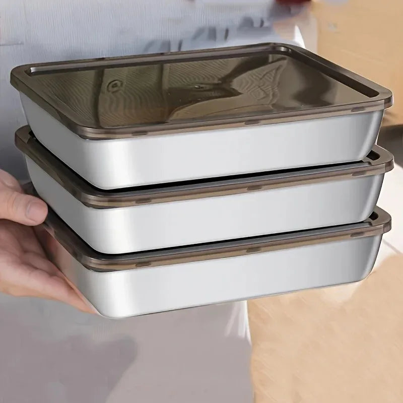 2026 5pcs Stainless Steel Food Storage Set - Leak - Proof Lids Durable & Easy  Sandwiches Fruits - Great for Home Parties