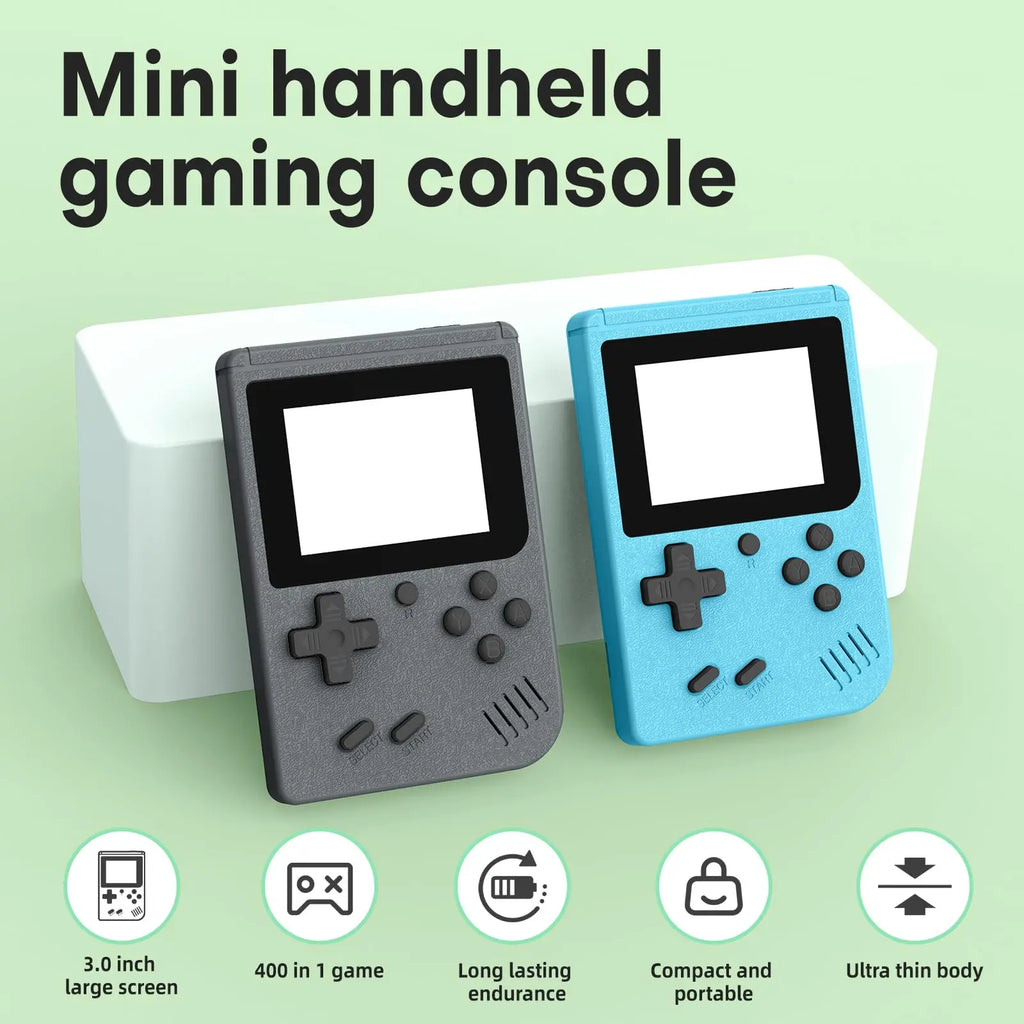 Retro MINI Handheld Game Console 3.0-inch LCD Screen Handheld Game 8 Bit 400 in 1 Retro Classcial Game for Player boy Gift