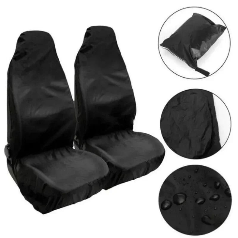 2Pcs Car Front Seat Protector Cover Heavy Duty Universal Waterproof Prevent Dust Car Seat Cover Breathable Cushion Protector