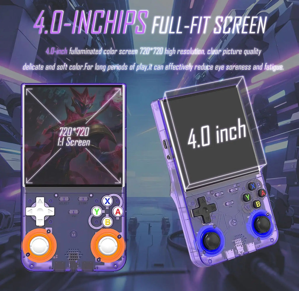 R36 Ultra Retro Handheld Game Console Linux System 4.0-inch IPS HD 4K With 64G 20000 Games Portable Pocket Game Console