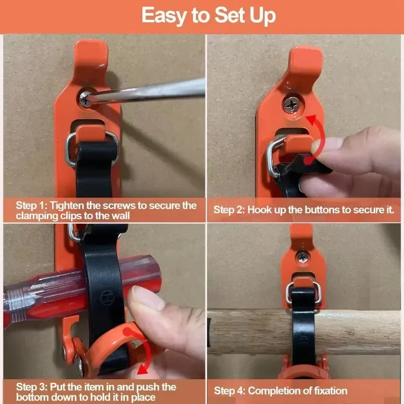2/4PCS Shovel Holder Car Luggage Rack Holder Tool Quick Release Clamp Shovel Ax Wall Mount Bracket for Car Trailer RV Boat