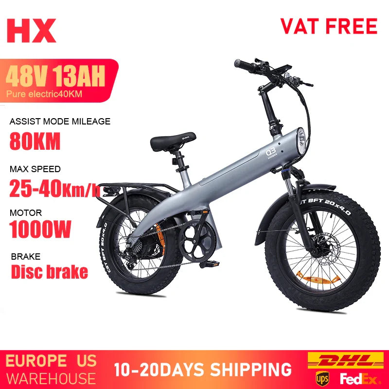 HX Q3 e bike 2000W electric bike 48V 20AH Adult E bike 20Inch Tire Off-Road fatbike City Electric bicycle  Mountain e bikes