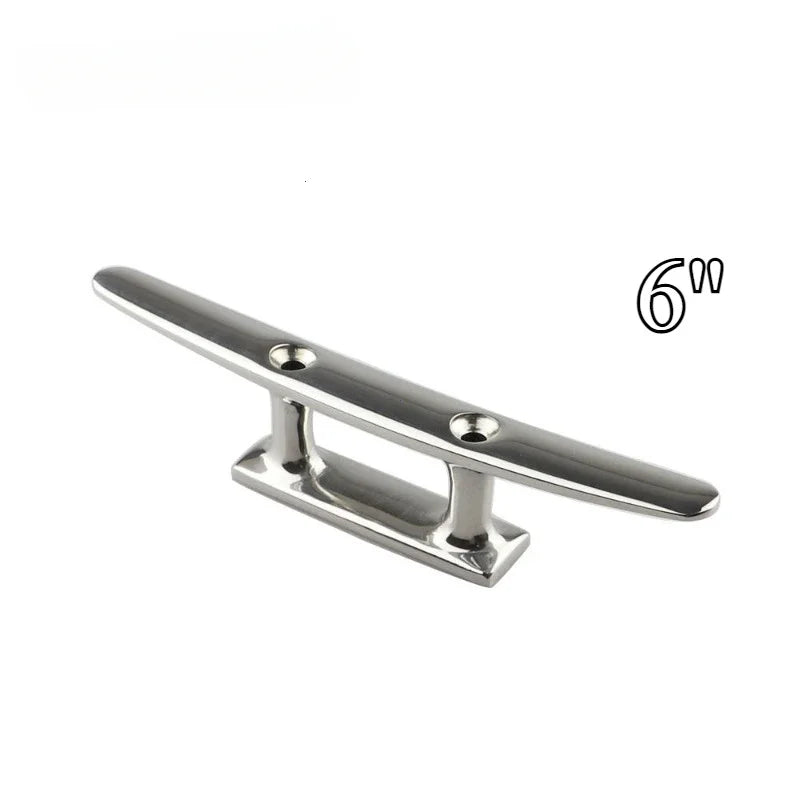1Pc 4" 5" 6" 8" Combo Mooring Cleat 2 Hole 316 Stainless Steel Polished Boat Cleats for Marine Boat Deck Rope Tie Yacht
