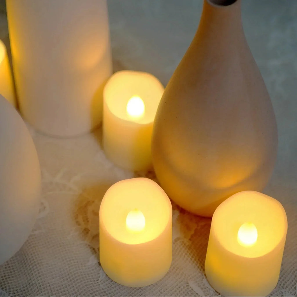 FPOO LED Candle Lamp with Battery Creative Flickering Simulation Flame Candle Night Light Tea Light for Party Home Decoration