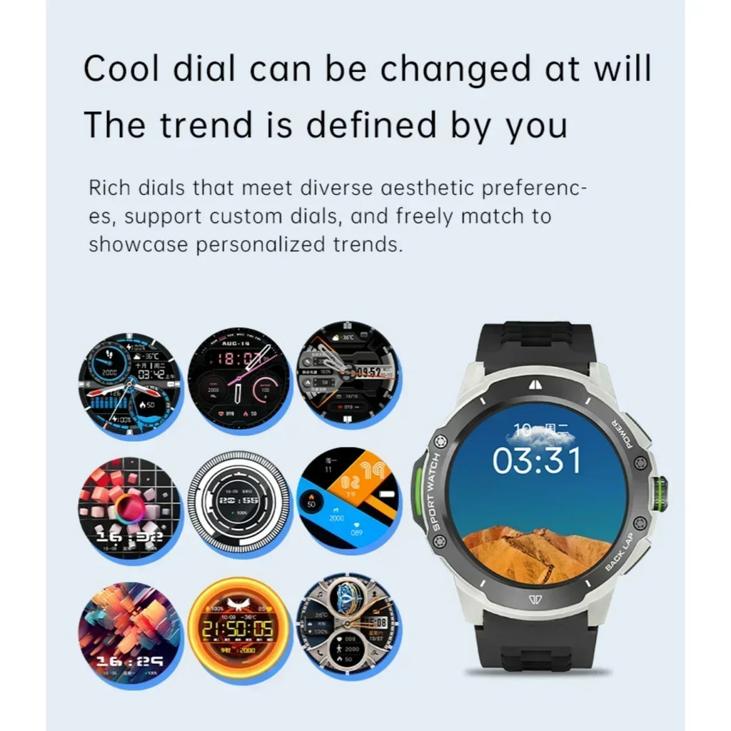 G15 Pro New Smart Watch 1.43" AMOLED Display 4G SIM Support & Video Calling WiFi+GPS Dual Positioning Sports Fitness Waterproof