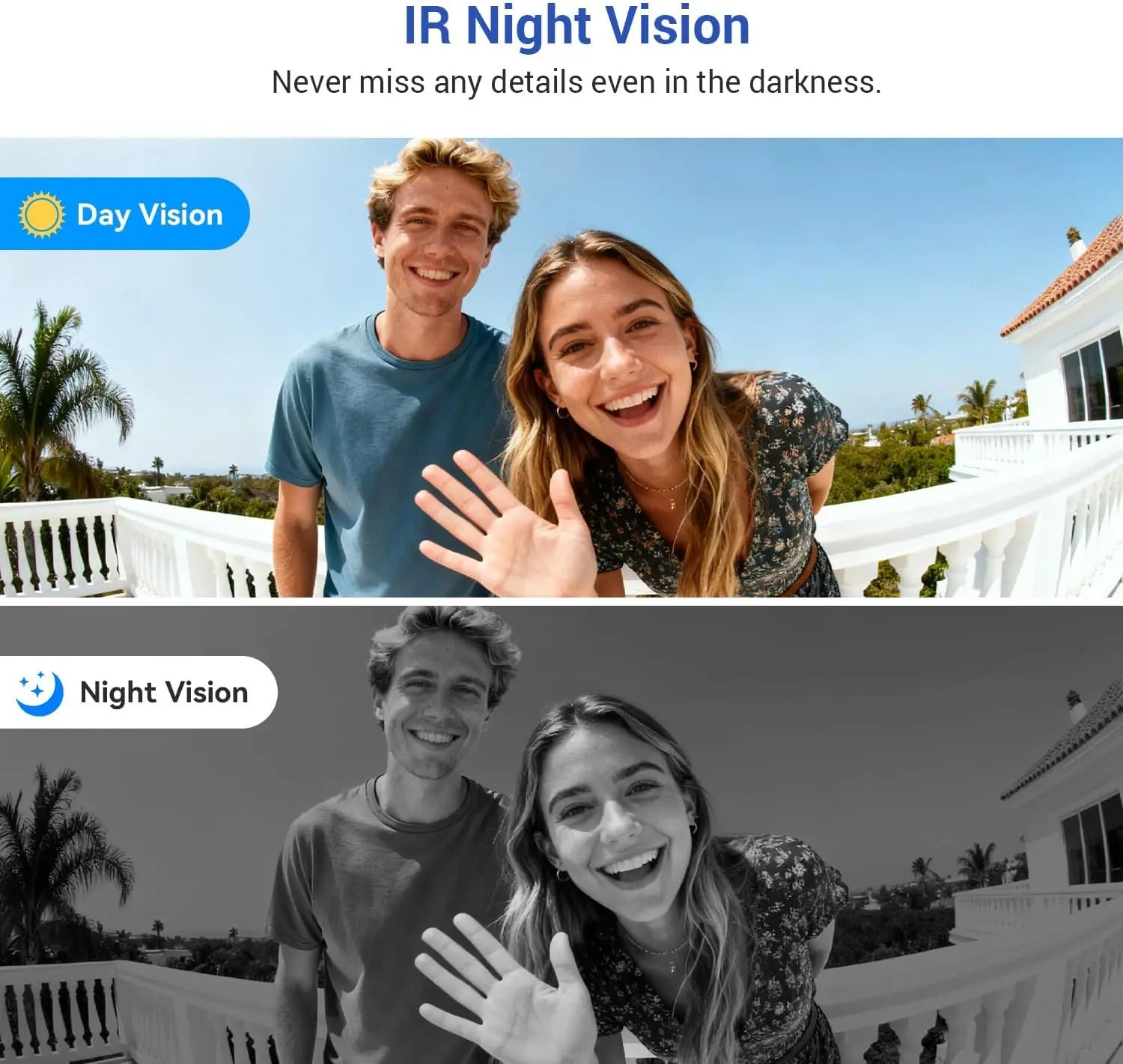 Wireless Wi-Fi Video Doorbell Camera with Night Vision, Two-Way Audio, AI Motion Detection, Cloud Storage