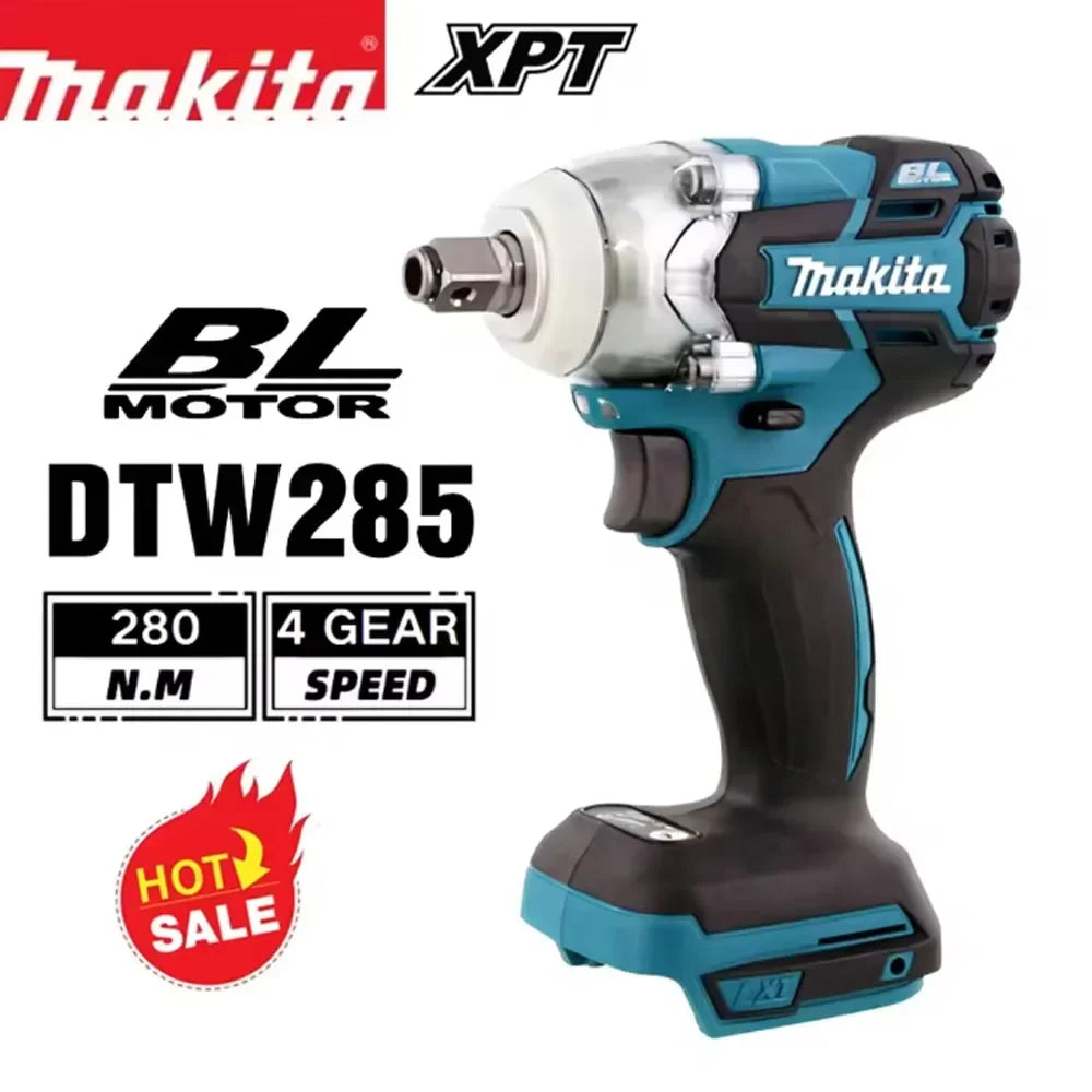 Makita DTW285 Brushless Electric Wrench Wrench Cordless 320N.M Impact Tool Power Tools Rechargeable For Makita 18V Battery