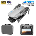 2026 New E88 Big screen Foldable Drones GPS 8K HD Dual Camera Brushless Motor Obstacle Avoidance RC Quadcopter children's Toys