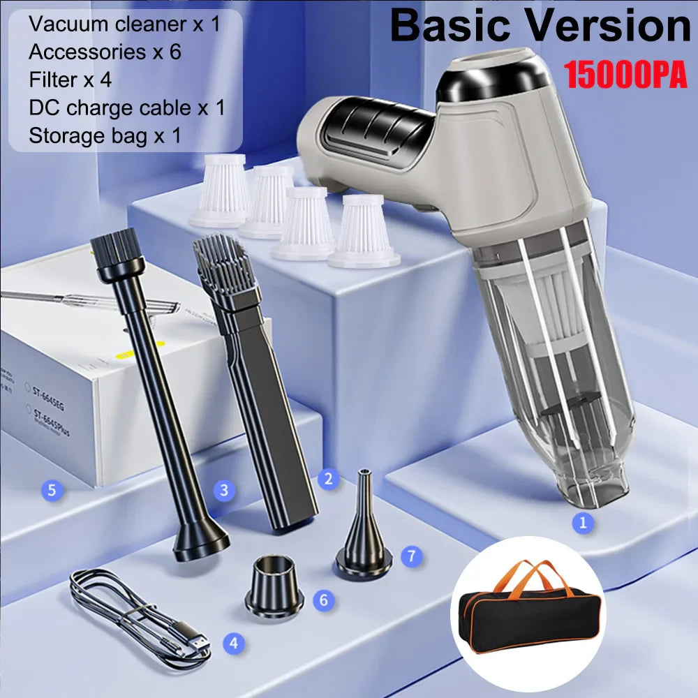 Car Vacuum Cleaner 95000PA Strong Suction Vacuum Cleaner for Car Home Portable Handheld Auto Vacuum Cleaner Powerful Blower