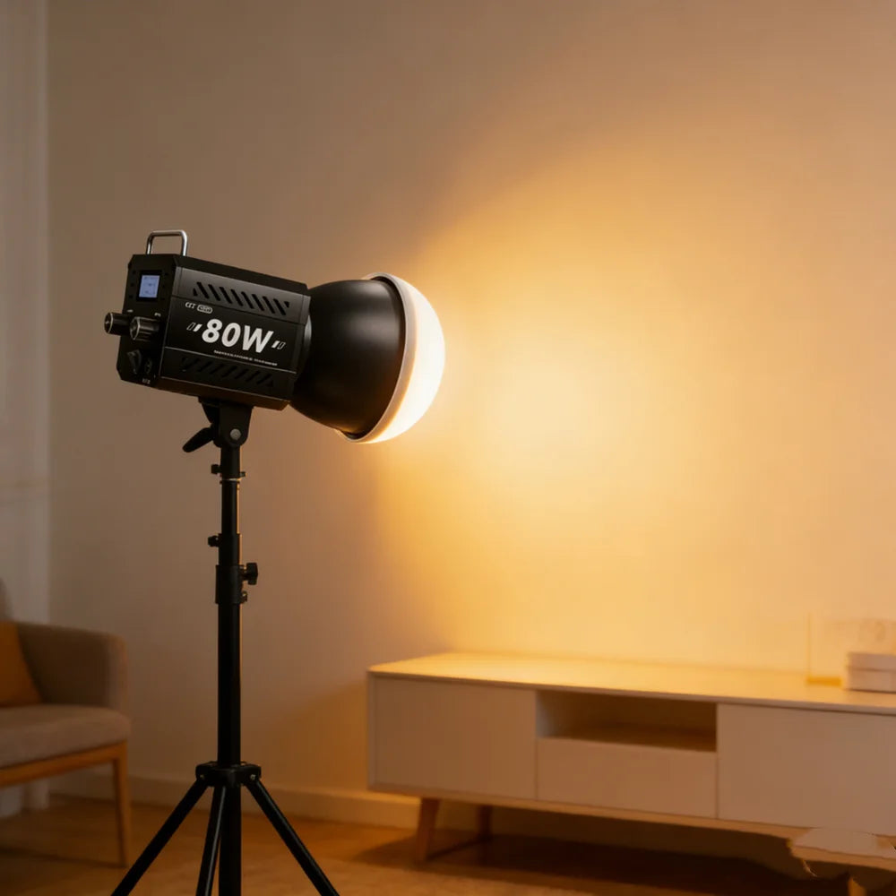 ZU80 COB Photo Studio Light Bi-Color 2500K-8500K LED Video Light CRI95+ TLCI97+ Photography Fill Lighting with Diffuser