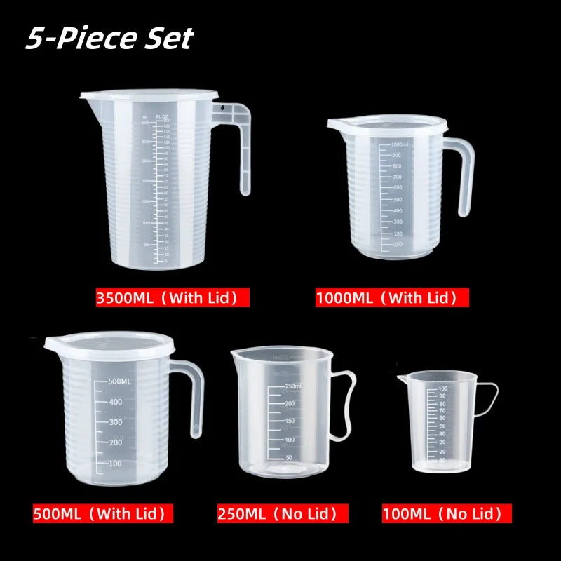 100-5000ml Thickened Plastic Measuring Cup with Scale Food Grade Measuring Cup Experimental Measuring Cup Beaker Plastic Cup