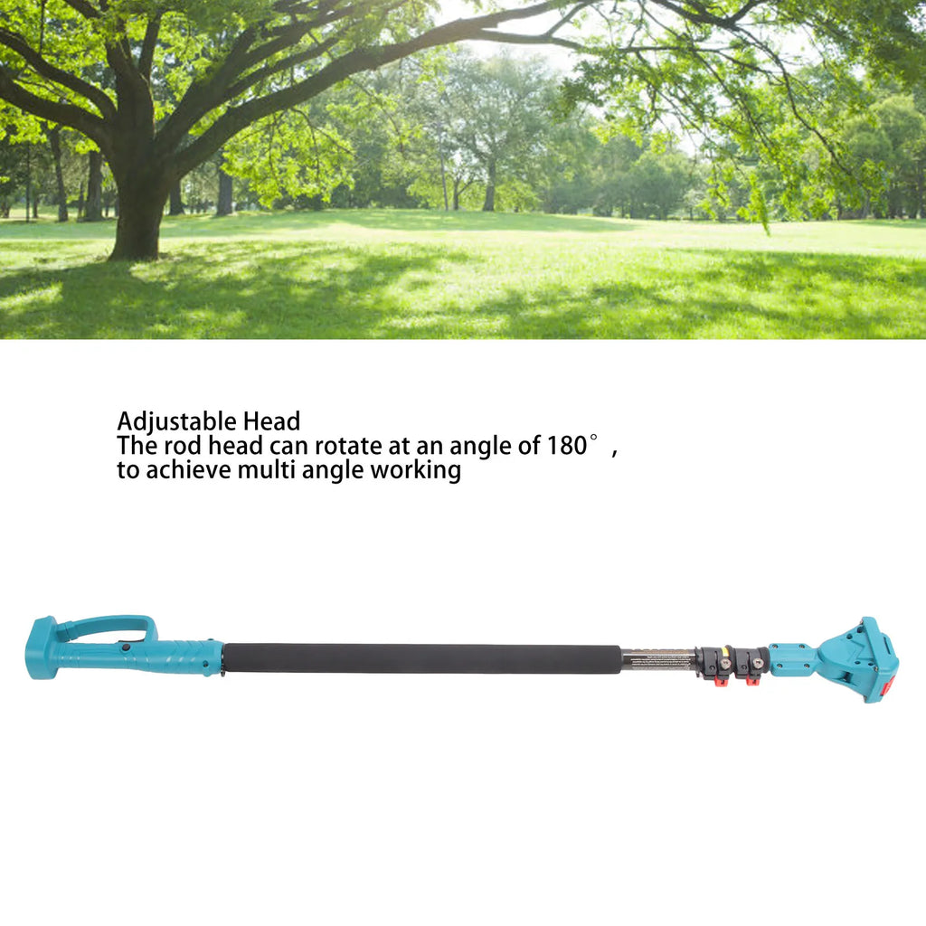 Cordless Pruning Extension Pole 4.27 To 8.2ft Telescoping 180 Degree Rotatable Head High Branch Trimming Pole
