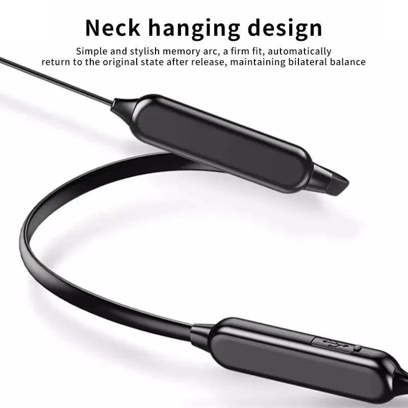 Wireless Bluetooth Headset NeckHanging Stereo Noise Reduction Universal 5.0 Sports Headset Microphone