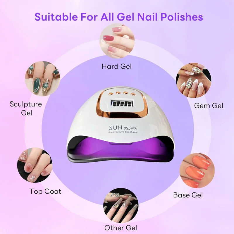 UV Manicure Lamp 110V-240V Induction Drying Lamp Can Be Timed and Quickly Cured Without Blind Spots for Home Use in Nail Salons