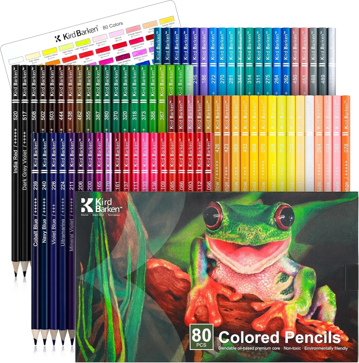 80 Professional Colored Pencils Set for Adult Coloring Books, Soft Oil-Based Cores, Art Supplies Gift
