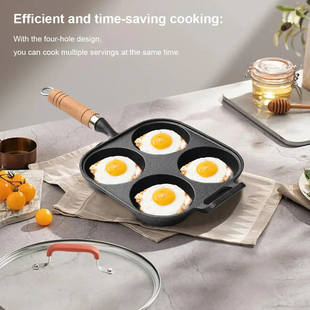 Thicken Frying Pan Cast Iron Breakfast Grill Cooking Pot Egg Frying Pan Egg Pancake Steak Pan Non-Stick Cake Maker Pancake Pan