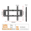 26-63inch TV Wall Mount Bracket Universal TV Mount Monitor Holder Adjustable Low Profile Flat TV Wall Mount for LCD LED Monitor