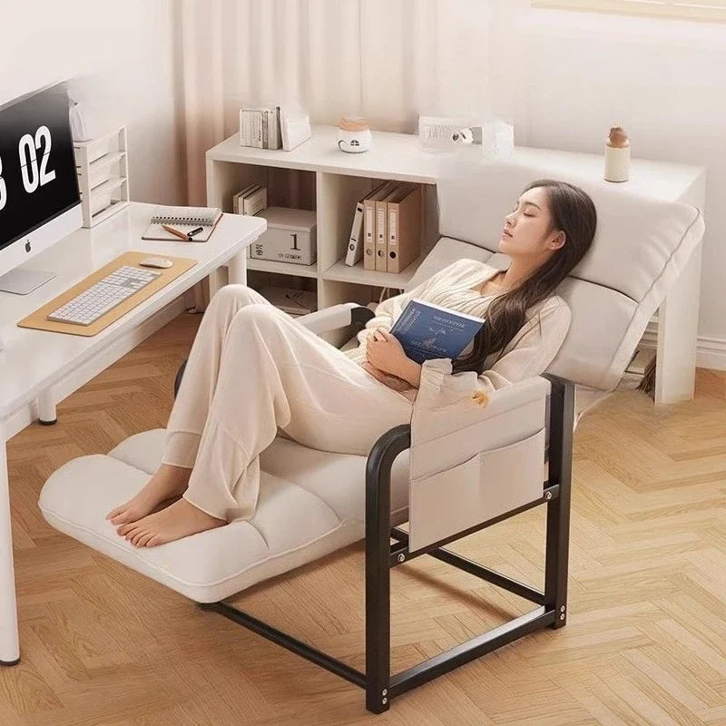 Folding Convertible Sofa Bed Recliner Lazy Armchair Single Sofa Lounge Chair Living Room Balcony Office Bedroom Home Furniture