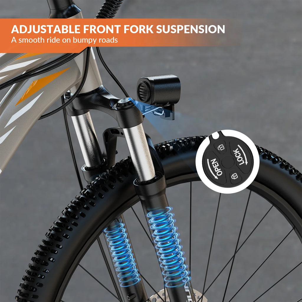5TH WHEEL AB17 Electric Bike, 700W Peak Motor, 23 Mph Max Speed, Color LCD Display, Front Suspension