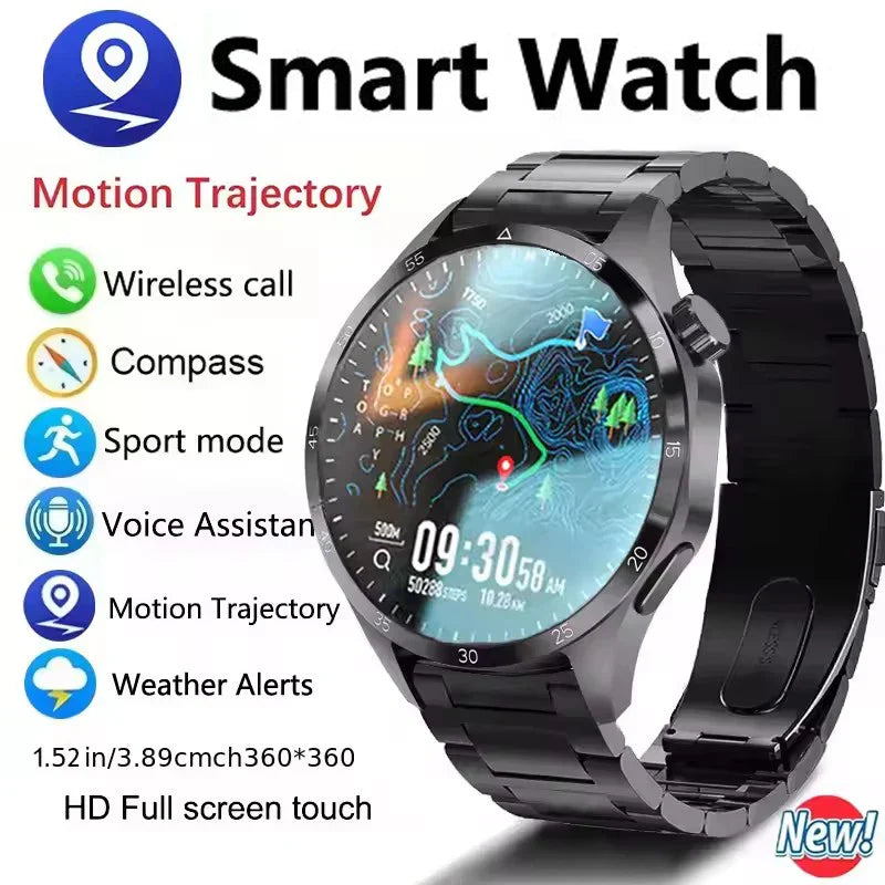 BOXUXING 2026 New GPS Sports Smart Watch Men 360*360 AMOLED Screen Heart rate Bluetooth Call IP67 Waterproof Man Smartwatch Man