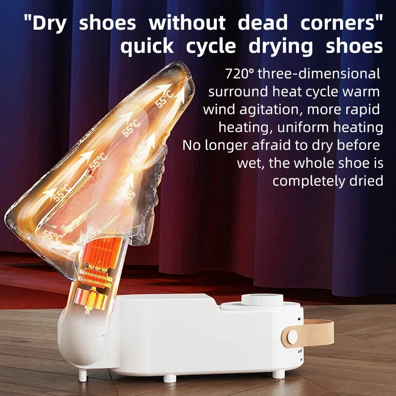 New Intelligent Shoe Dryer Quick Drying Deodorizing Sterilizing Adjustable Timer Household Shoe Warmer And Heater