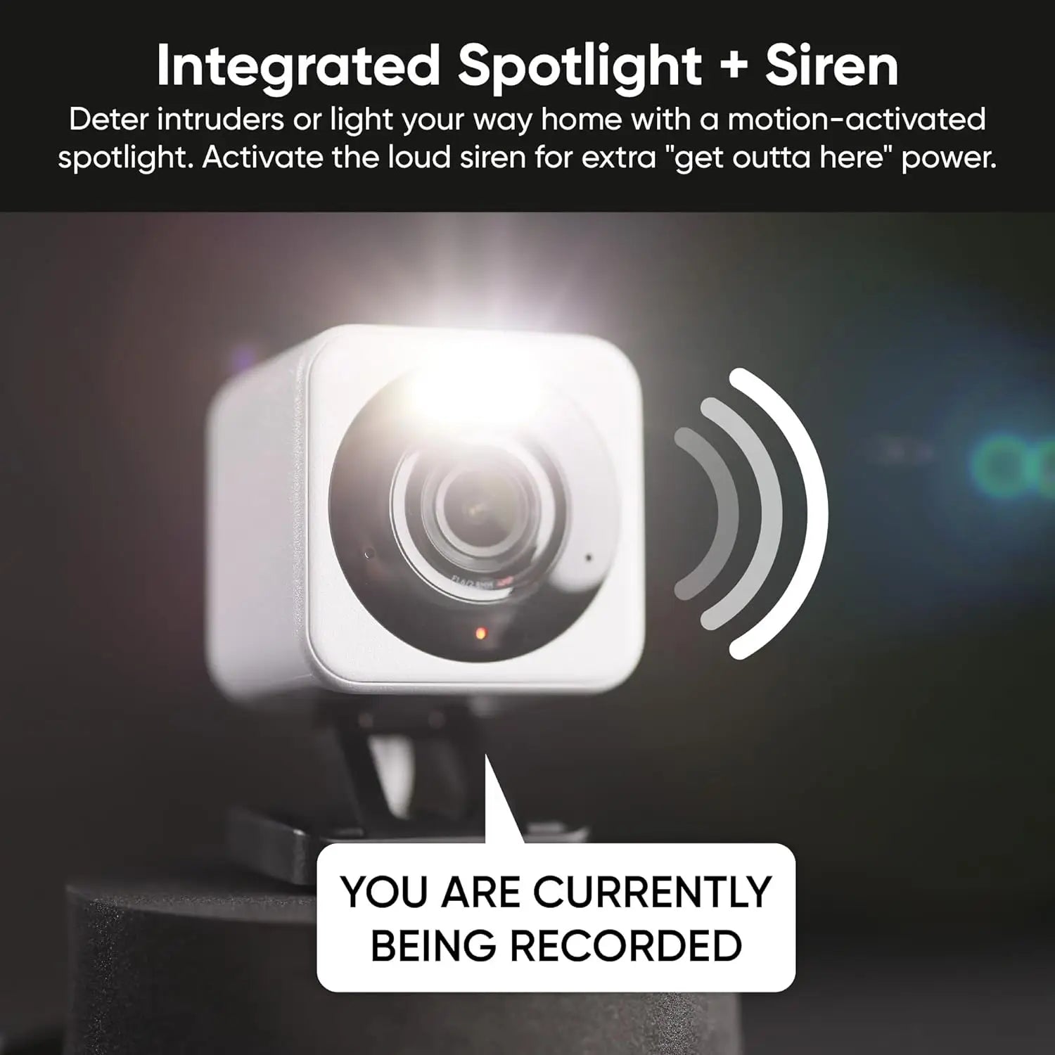 Wyze Cam v4, 2K Wi-Fi Smart Home Security Camera, 2-Way Audio, Motion Activated Spotlight/Siren, Indoor/Outdoor Pet/Baby Monitor