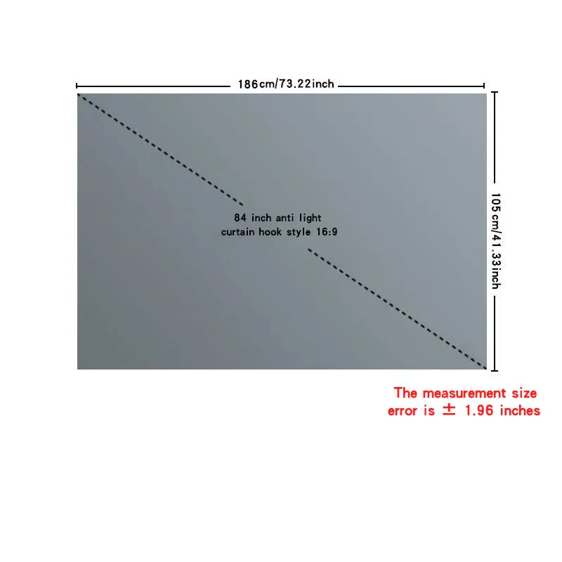 60-110 inch simple anti light screen suitable for office, outdoor, and indoor use, portable projection screen