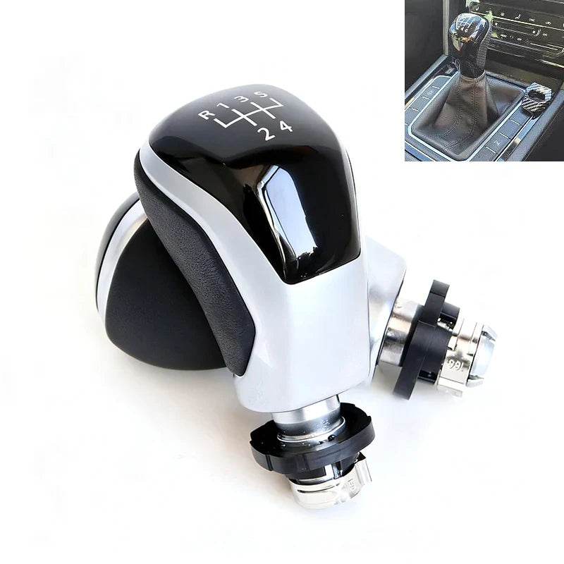 12mm 5 6 Speed Car Shift Gear Knob Lever For Audi A4 B6 B7 B8 A6 A3 VW Golf Polo Bora Passat Ibiza 6J Seat Leon Mk1 Skoda