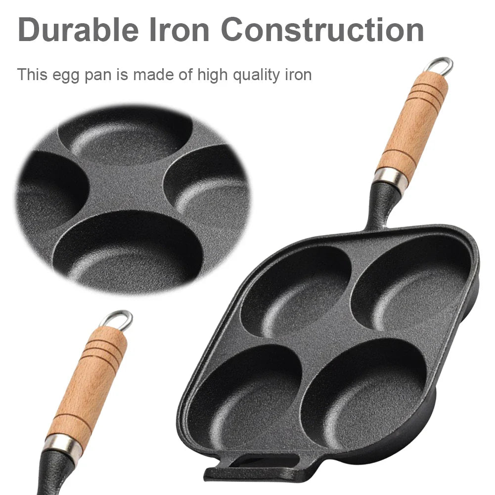 Thicken Frying Pan Cast Iron Breakfast Grill Cooking Pot Egg Frying Pan Egg Pancake Steak Pan Non-Stick Cake Maker Pancake Pan