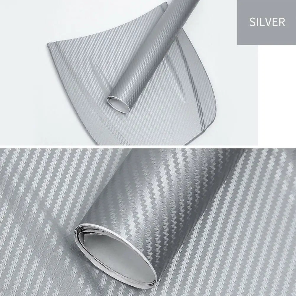 3D Carbon Fiber Car Stickers Roll Wrap Motorcycle DIY Styling Vinyl Colorful Decal for Car Exterior Interior Protection Film