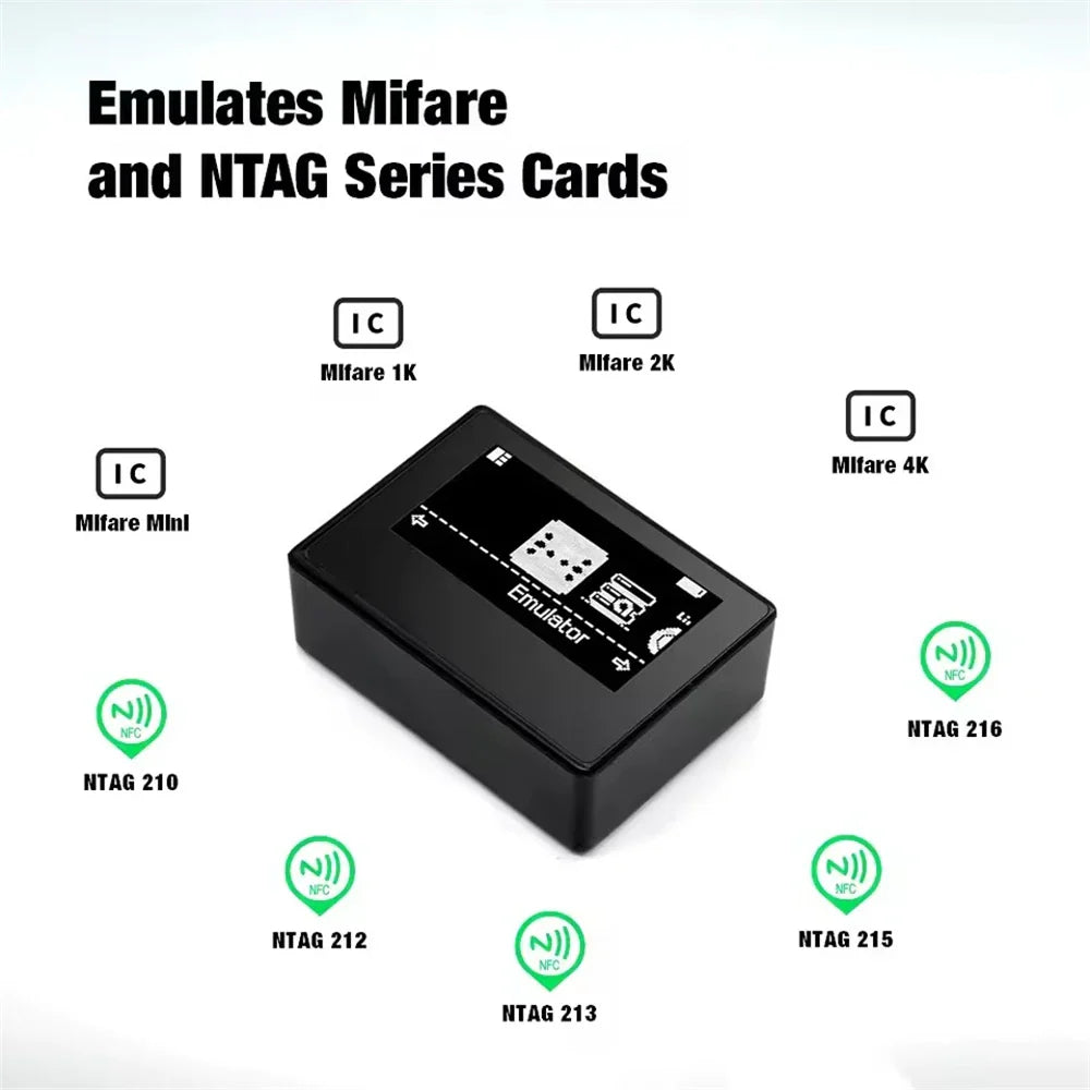 BSLIUFANG Smart NFC Emulator for AMB iNFC OLED HD Smart Emulator Accessory for Switch/Switch2 Simple Pixel Style System