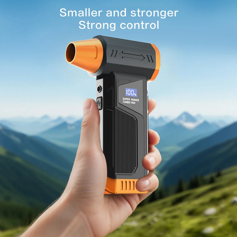 M4 Powerful Air Blower Brushless Motor Turbo Jet Fan 160g Wind Pressure Portable Vacuum Cleaner Blower 4-Gear Speed Adjustable