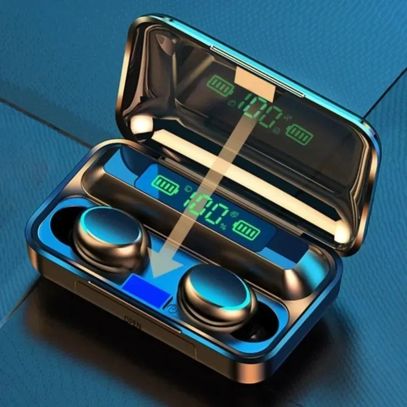F9-5C TWS Earphone Digital Display Sports Outdoor Headset Noise Reduction Hands-free Calls Bluetooth-Compatible 5.3 Headphone
