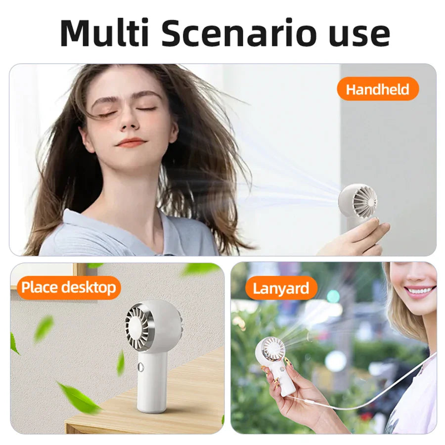 2025 New Handheld Mini Fan with 3 Level Speeds, Strong Wind, USB Pocket Fan Rechargeable, Easy Storage, Perfect for Outdoor Use.