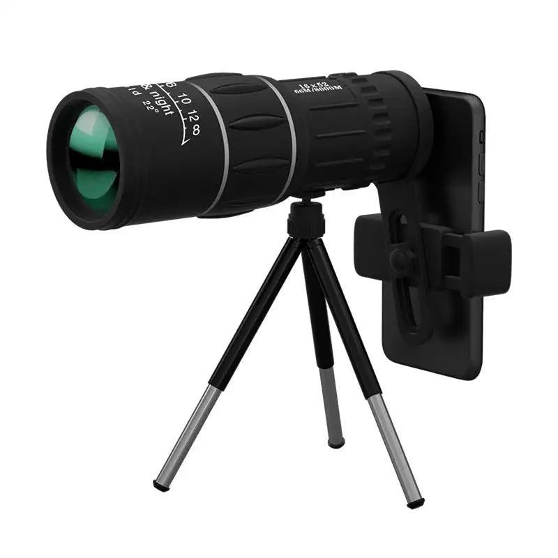 16x52 Long Range Monocular Telescope High - Power, Dual Focus, Optical Zoom Scope, High Magnification for Night Spyglass Use