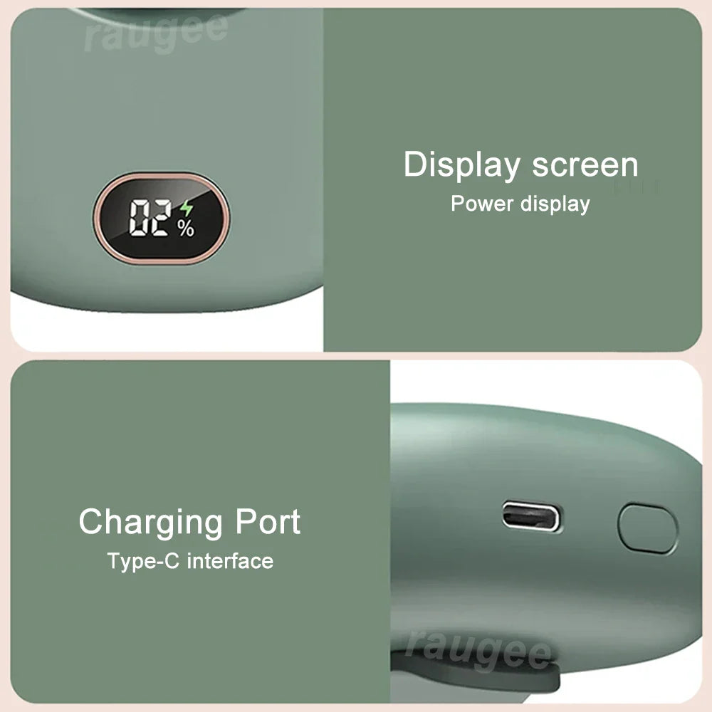 Mini Waist Fan 3 Gear Wind Portable Wearable Hanging Neck Fan USB Rechargeable Bladeless Air Cooler Clip Fan for Outdoor Working