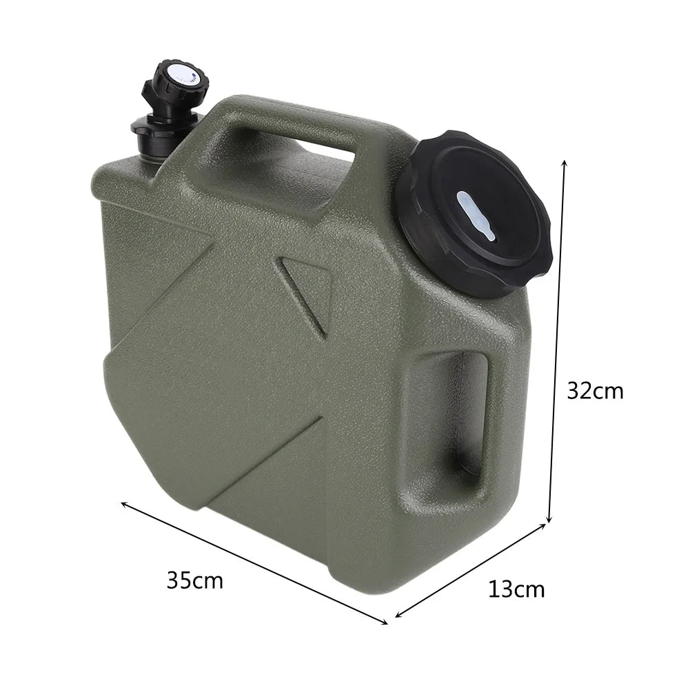 12L/10L Portable Camping Water Jug with Faucet Water Tank for Car Drinking Carrier Camping Large Capacity Water Storage Bucket