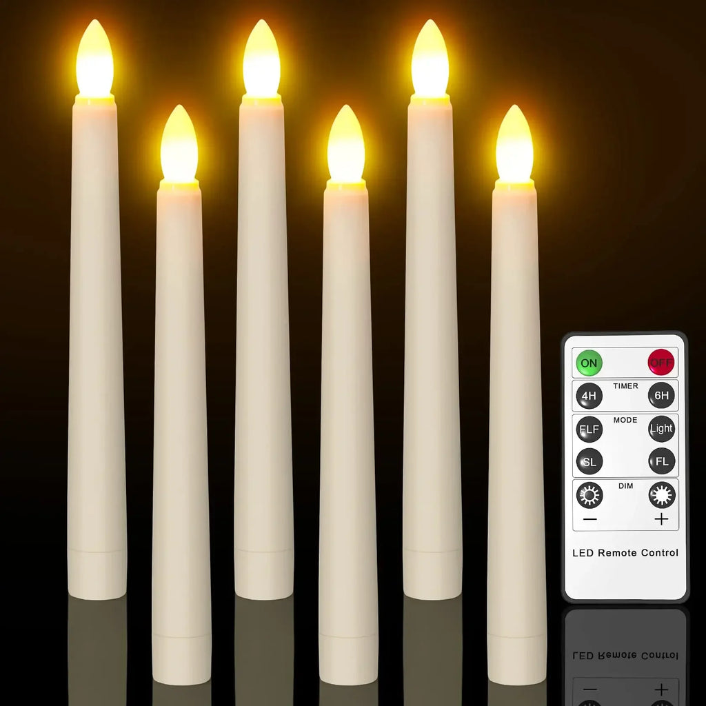 280hours Light Time LED Candle With Remote Flameless Electronic Taper Candle Light for Party Wedding Home Decor Flashing Lamp