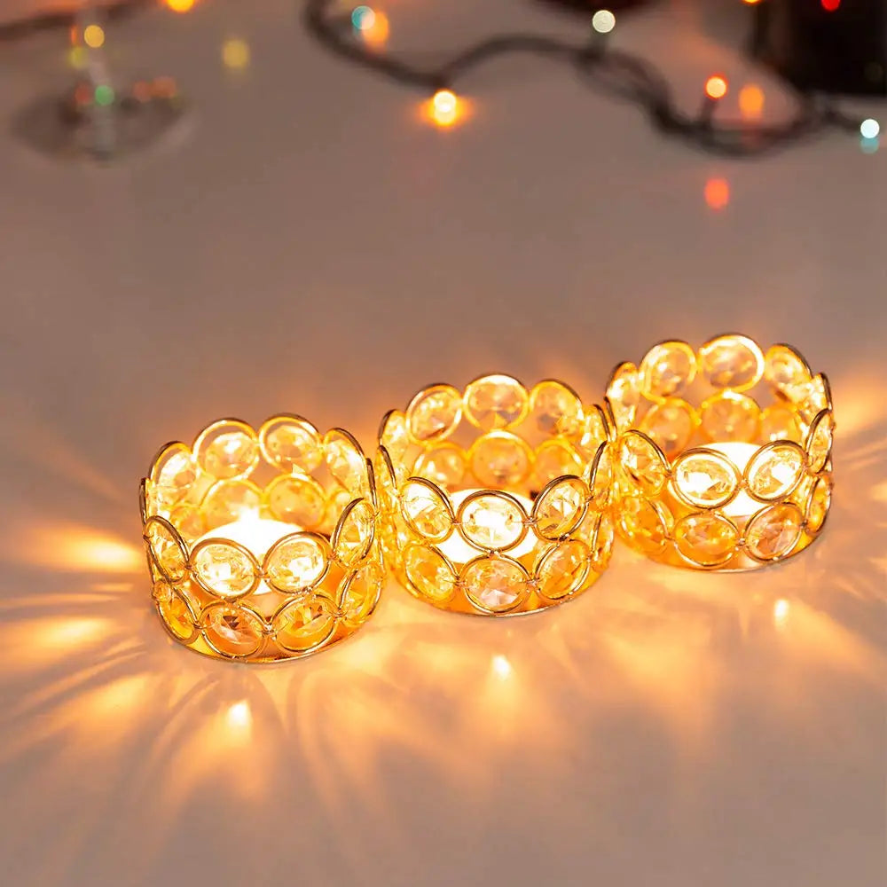 1/6pcs Candlesticks Crystal Tea Light Table Decoration Gift Box Candles Holder for wedding Valentine's Day Home Decor Tea Candle