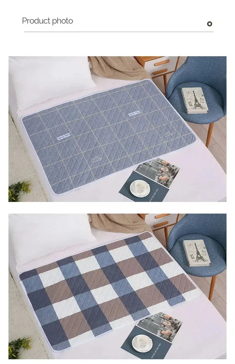 HOMEFISH Washable Mattress Urine Mat for Baby Toddlers Cute Cartoon Bed Protector Diaper Bedding Urine Pads Cloth Breathable