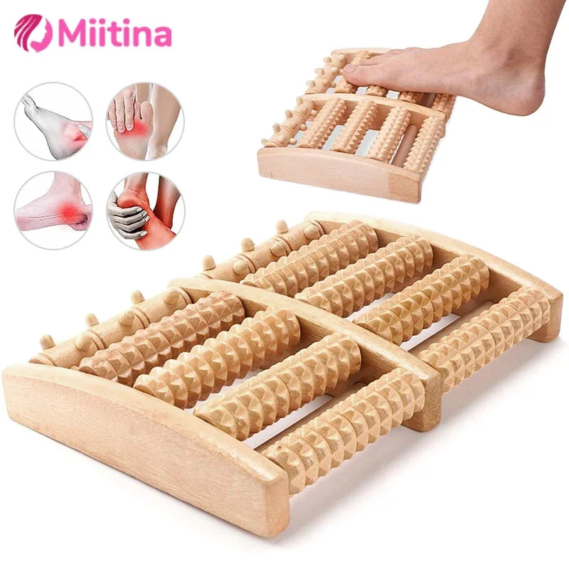 Wooden Foot Roller Foot Massager for Plantar Fasciitis Relief Foot Massager for Neuropathy & Boosts Circulation Health Care Tool